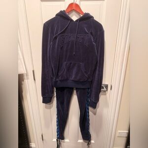 Fenty by Rihanna Puma Purple Velour Hoodie with sporty Pants